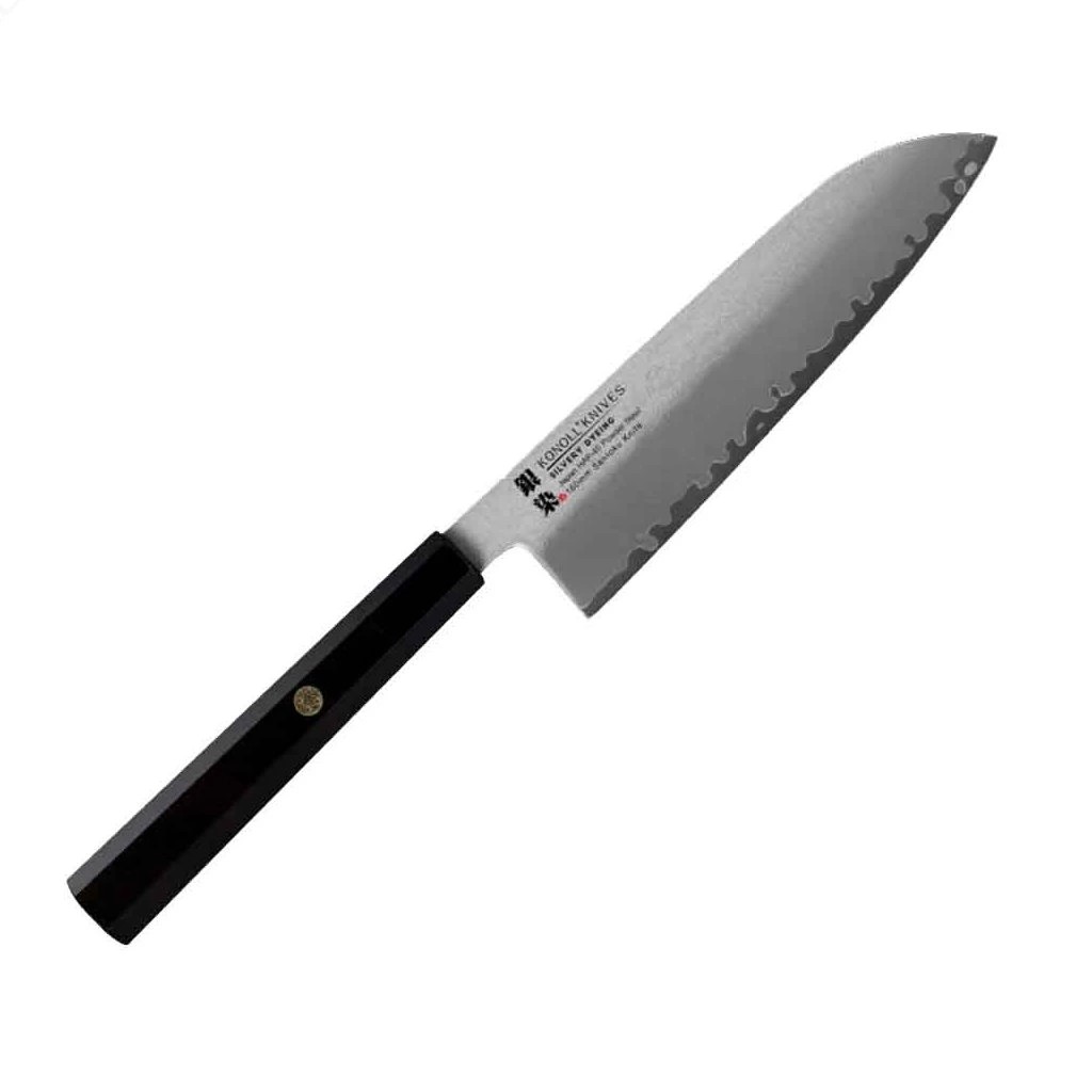 foto Kuchy�sk� n�� Santoku 180 mm Konoll� Silver Dyeing